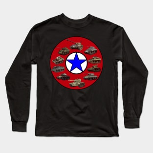 WW2 American Tanks Armored Vehicles Long Sleeve T-Shirt